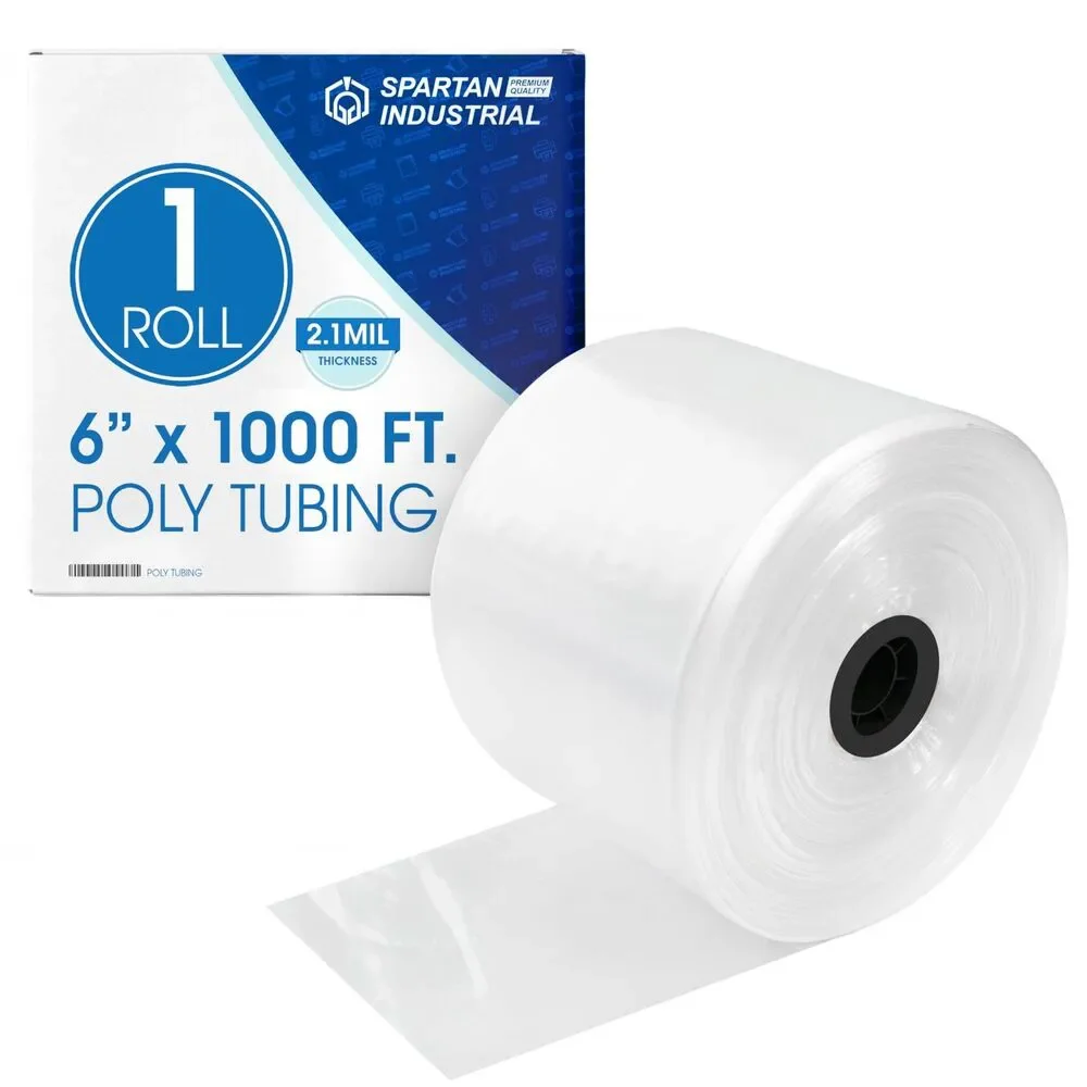 Clear Flat Poly Tubing Mini Roll, 6